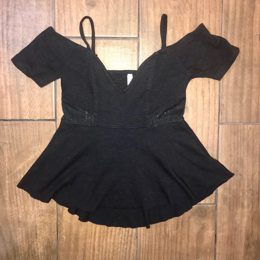 Free People Off The Shoulder Flowy Shirt